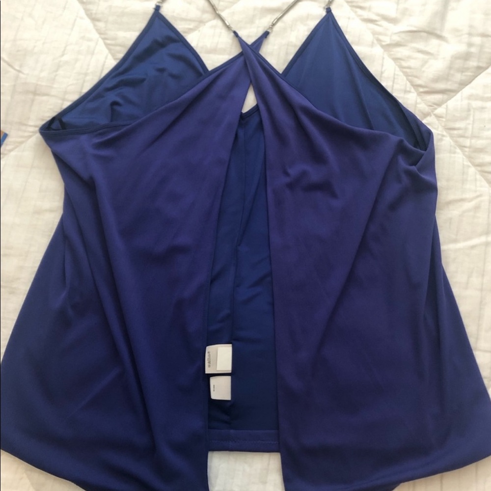 Rachel Roy silky tank  with chain strap